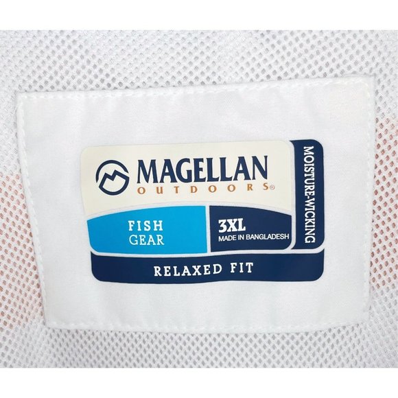 Magellan Outdoors Relaxed Fit Vented Shirt 3XL American Flag USA Red White Blue - Picture 6 of 6